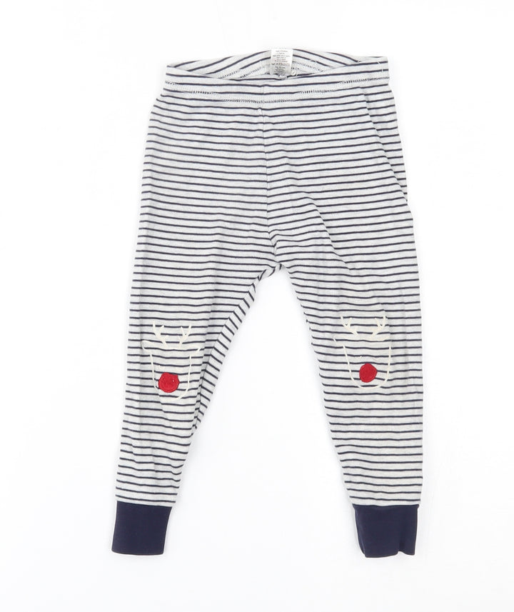 George Girls Grey Striped   Pyjama Pants Size 2-3 Years