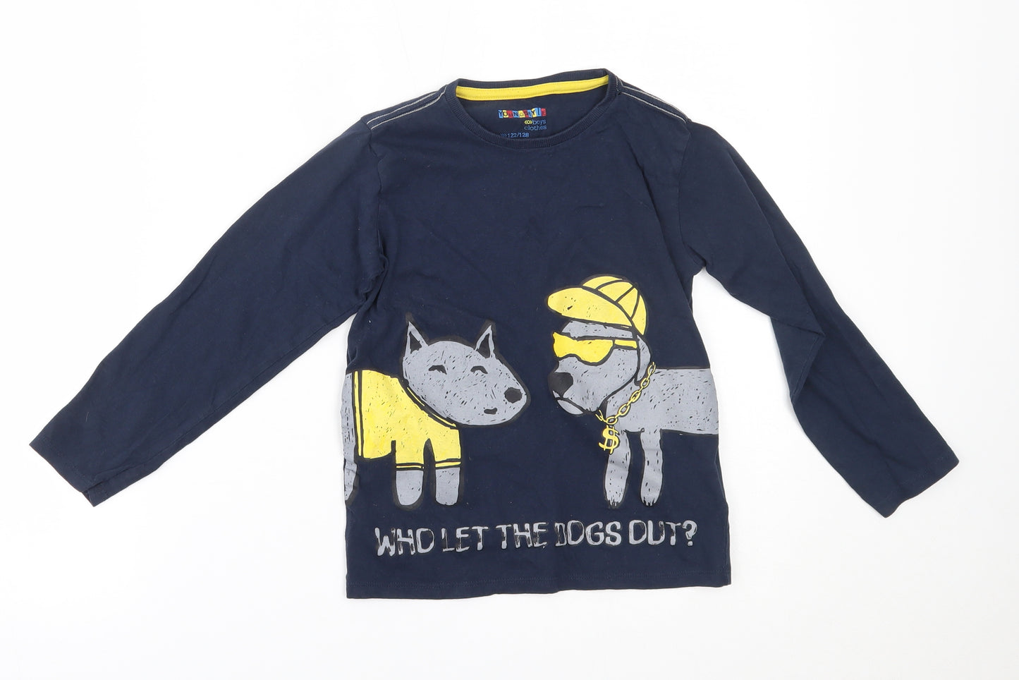 youngstyle Boys Blue   Basic T-Shirt Size 7-8 Years