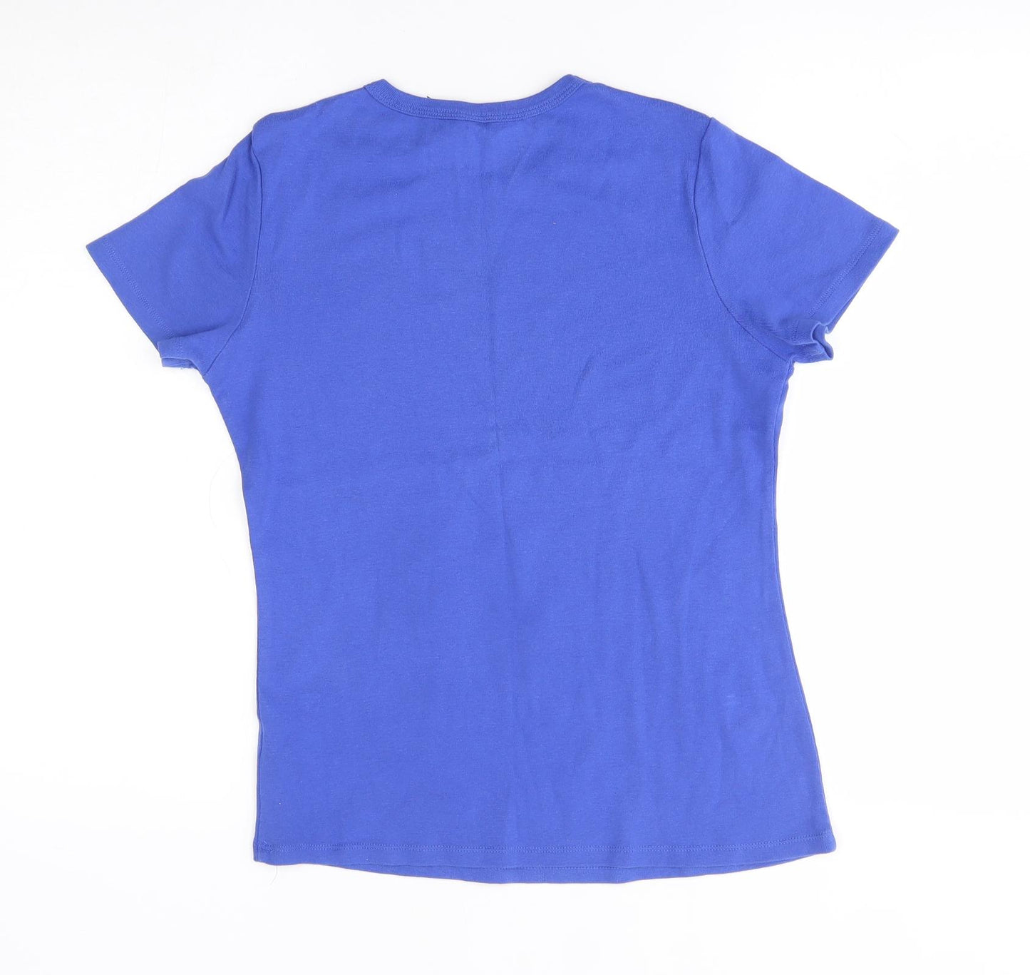 M&S Womens Blue   Basic T-Shirt Size 14