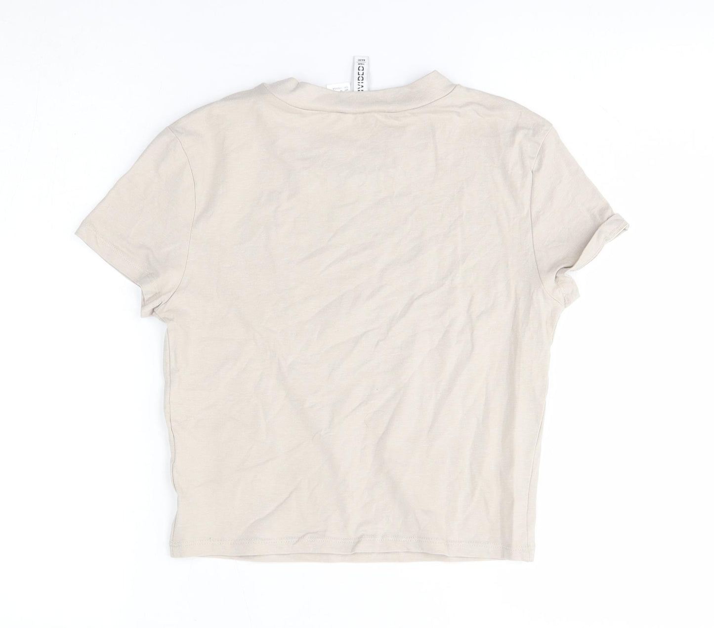 H&M Womens Beige   Basic T-Shirt Size M  - cropped