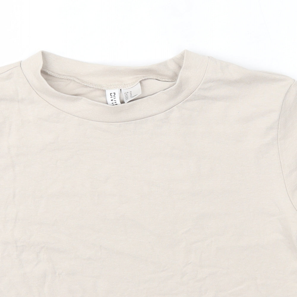 H&M Womens Beige   Basic T-Shirt Size M  - cropped