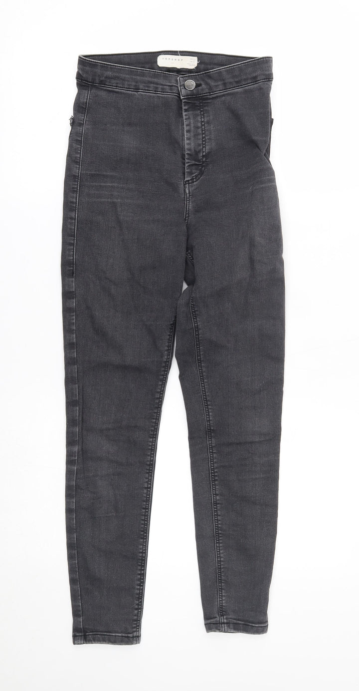 Topshop Womens Grey Skinny Jeans Size 28 in L30 in