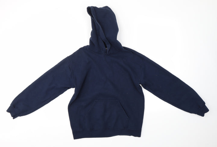 Gildan Mens Blue Pullover Hoodie Size S