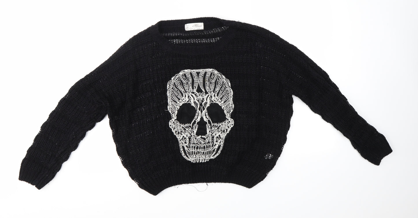 Miruma Womens Black   Pullover Jumper Size M