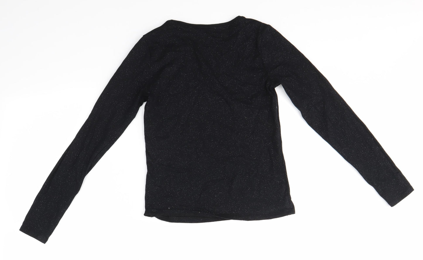 H&M Girls Black   Basic Blouse Size 10-11 Years