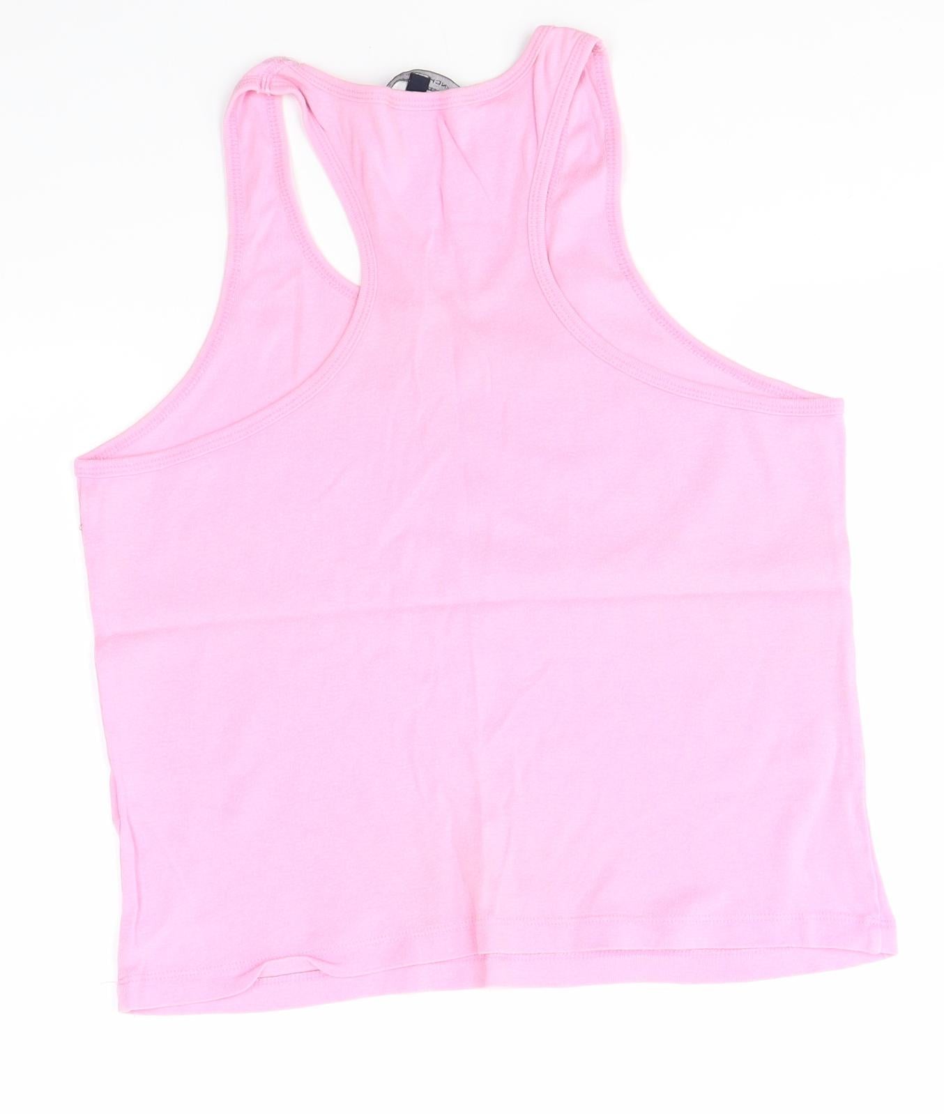 French Connection Womens Pink   Basic Tank Size L