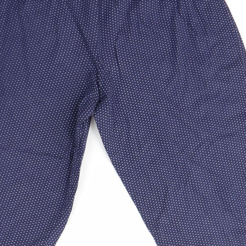 F&F Womens Blue Polka Dot   Pyjama Pants Size 8
