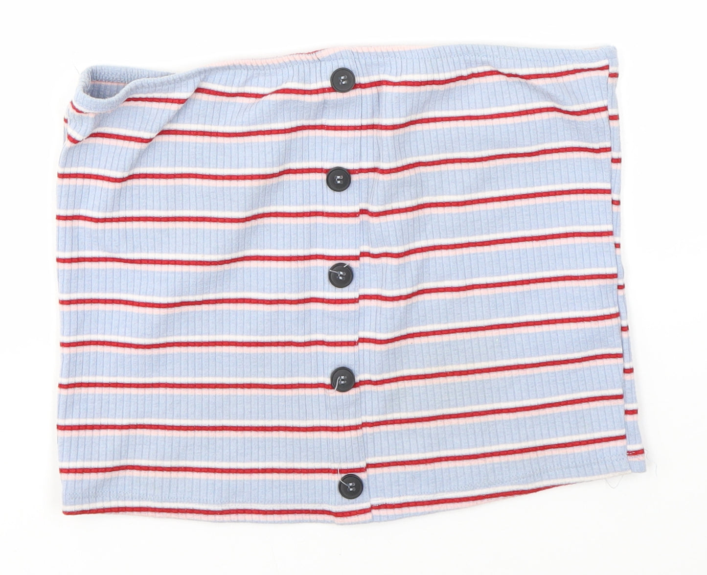 New Look Womens Blue Striped  Basic Blouse Size 14