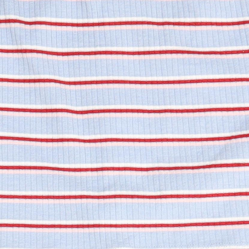 New Look Womens Blue Striped  Basic Blouse Size 14