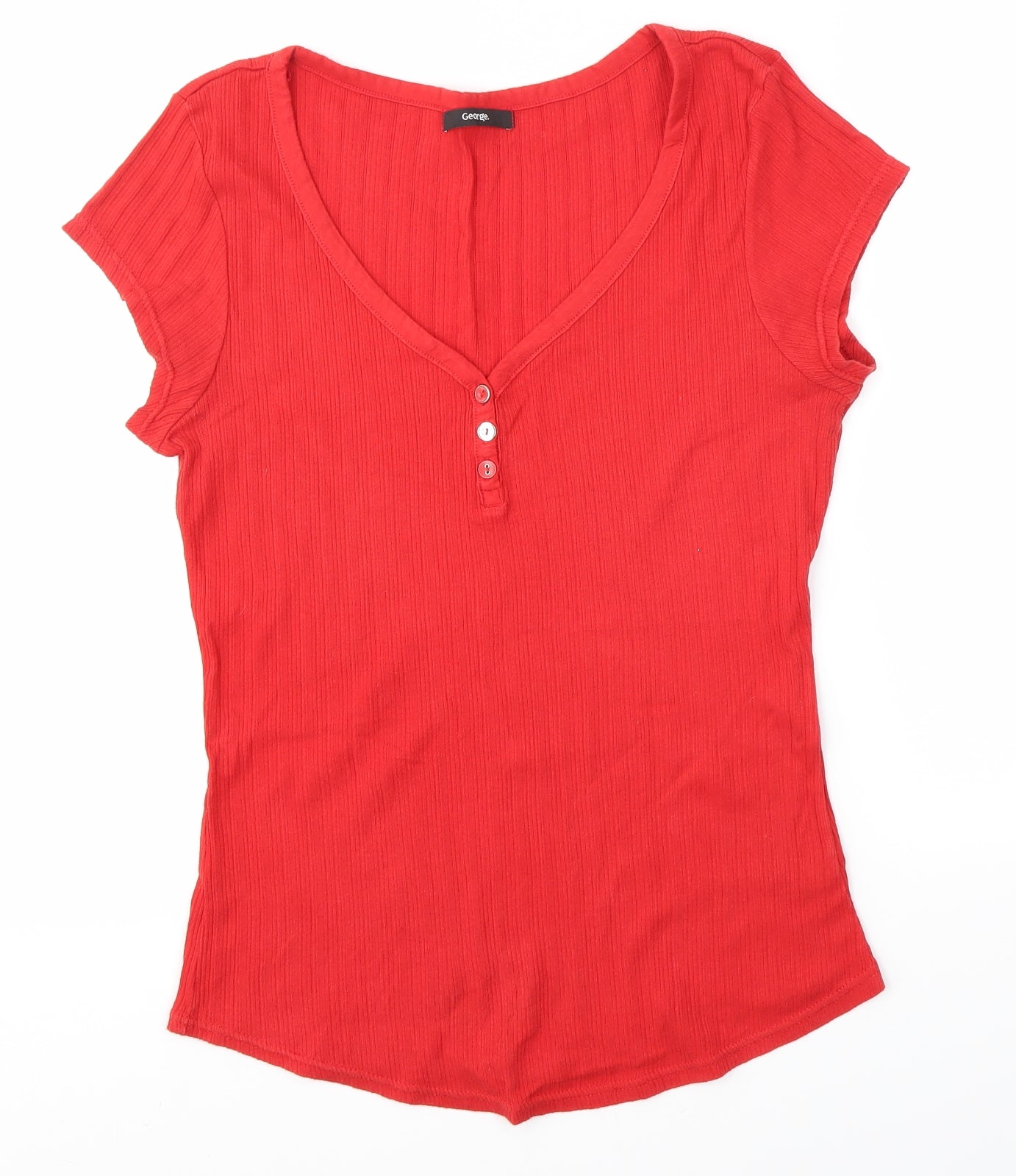 George Womens Red   Basic T-Shirt Size 16