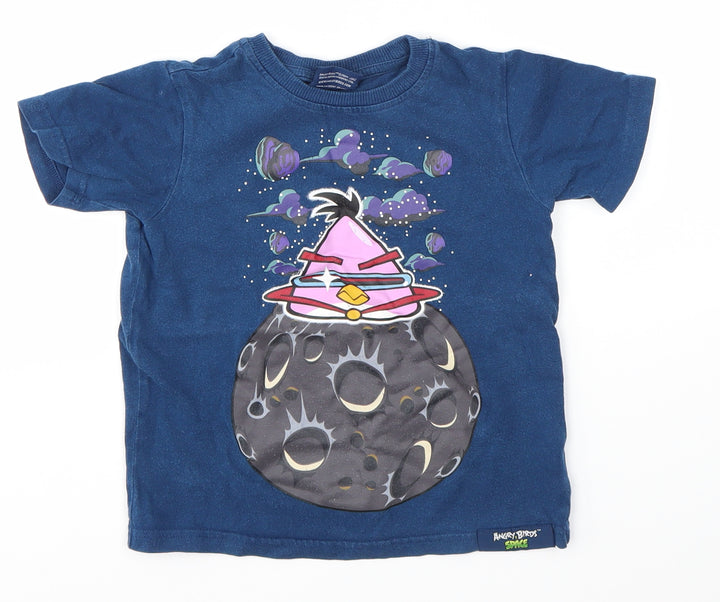 NEXT Boys Blue   Basic T-Shirt Size 4 Years  - Angry Birds