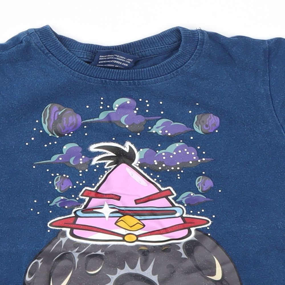 NEXT Boys Blue   Basic T-Shirt Size 4 Years  - Angry Birds
