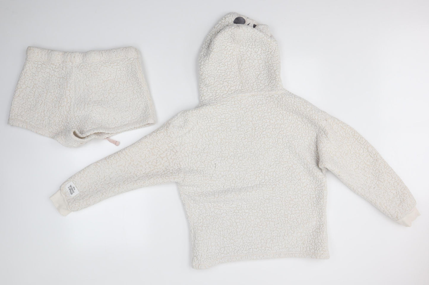 Primark Womens White Solid  Top Pyjama Set Size S  - Winnie the Pooh