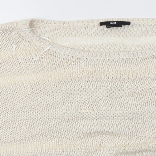 H&M Womens Ivory   Pullover Jumper Size L