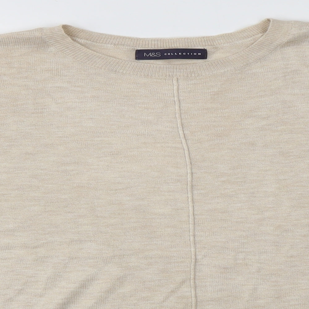 M&S Womens Beige   Pullover Jumper Size M