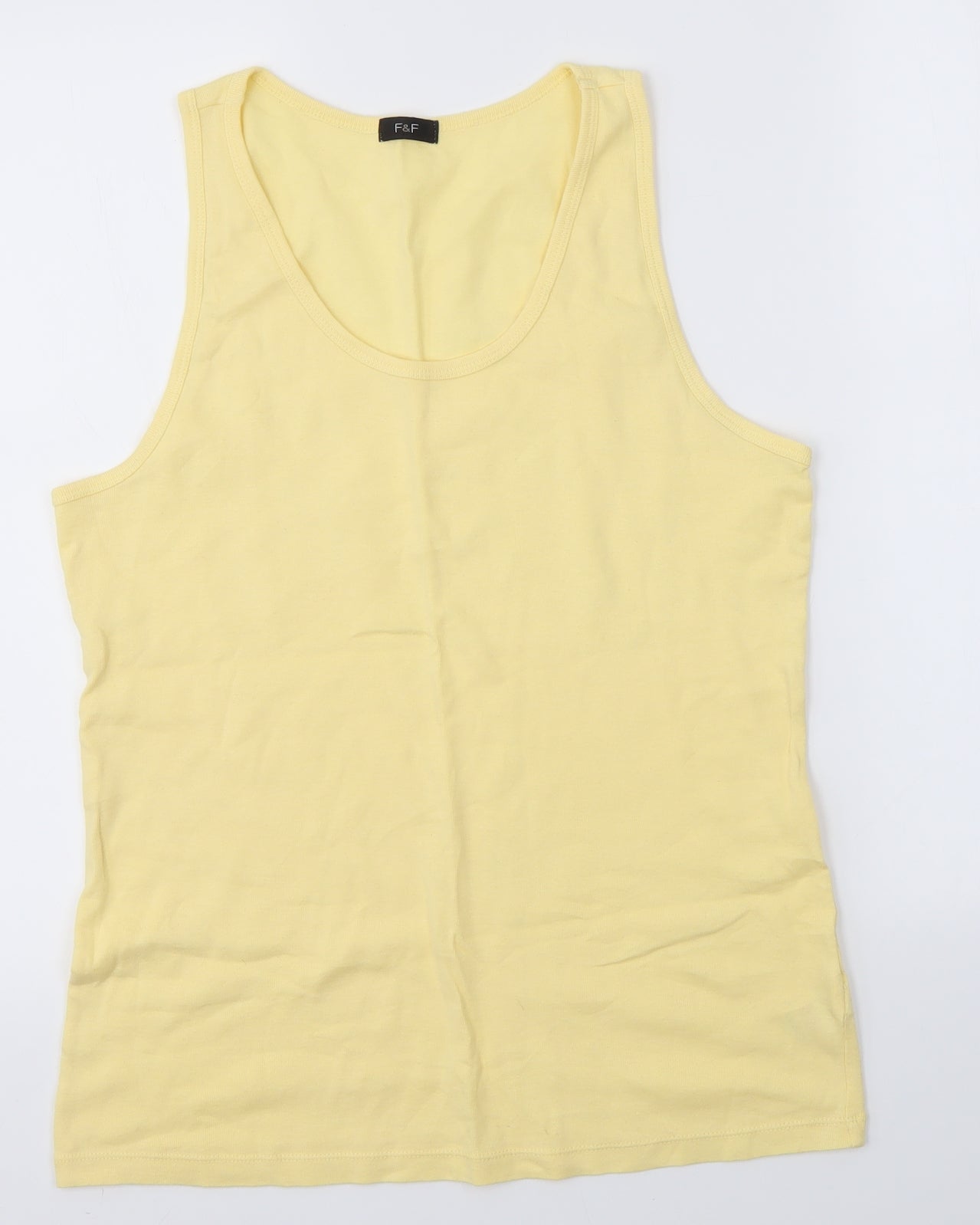 F&F Womens Yellow   Basic Tank Size 18