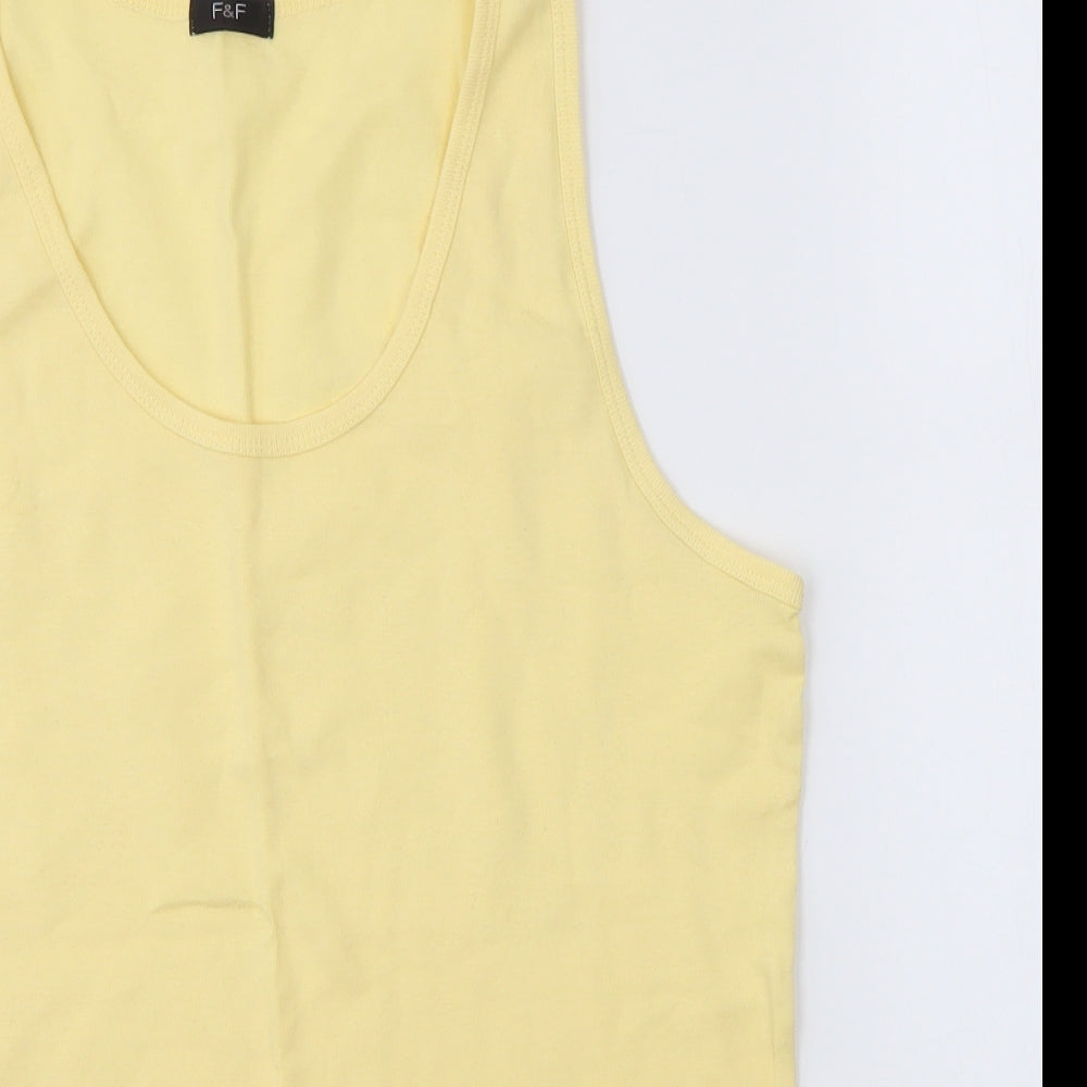 F&F Womens Yellow   Basic Tank Size 18