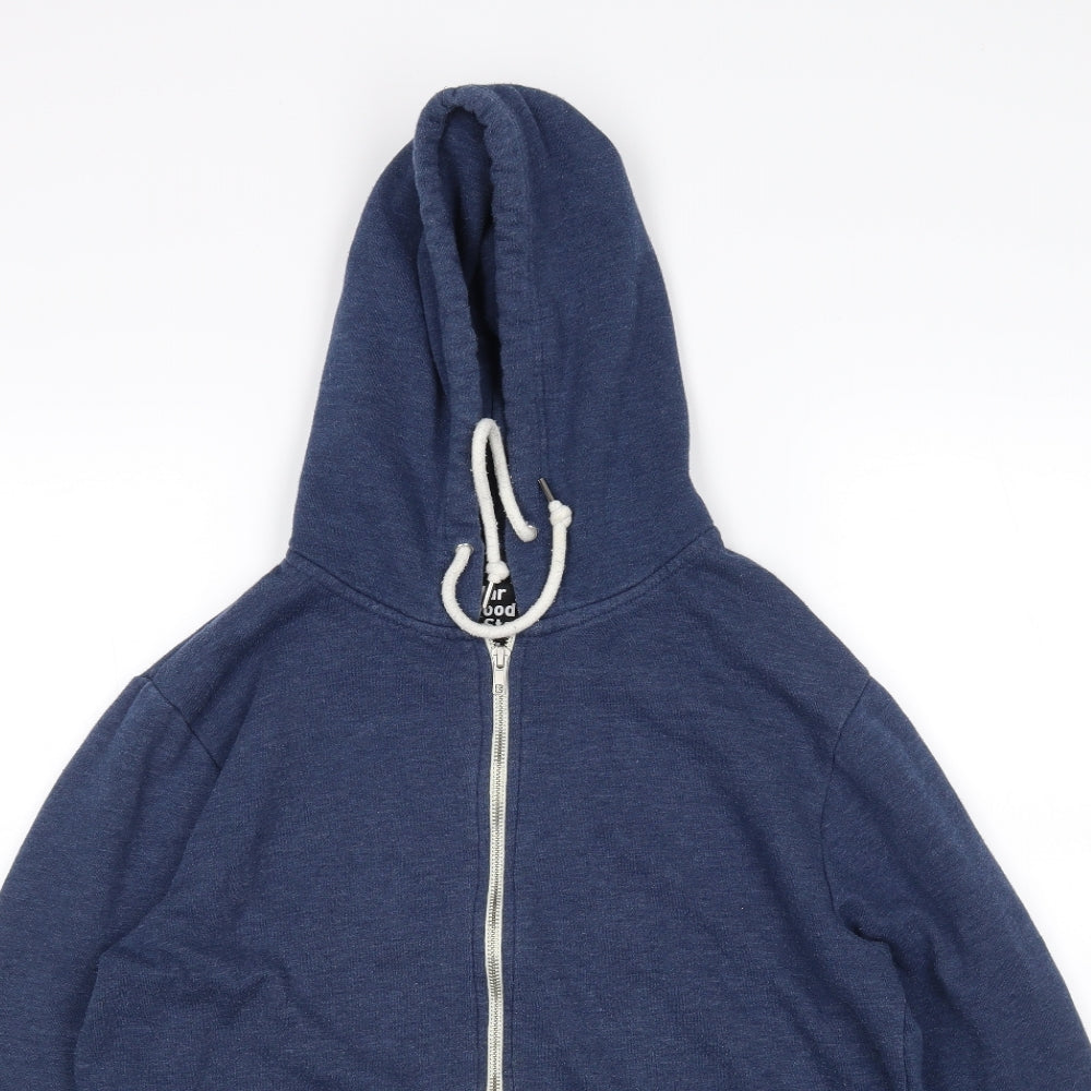 Cedar Wood State Mens Blue   Full Zip Hoodie Size M