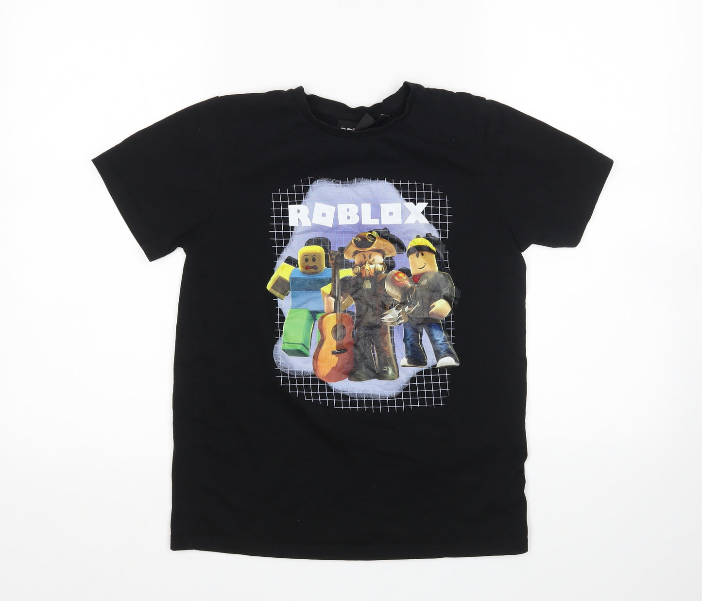 Primark Boys Black   Basic T-Shirt Size 10-11 Years  - Roblox