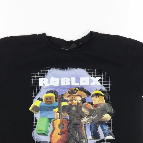 Primark Boys Black   Basic T-Shirt Size 10-11 Years  - Roblox