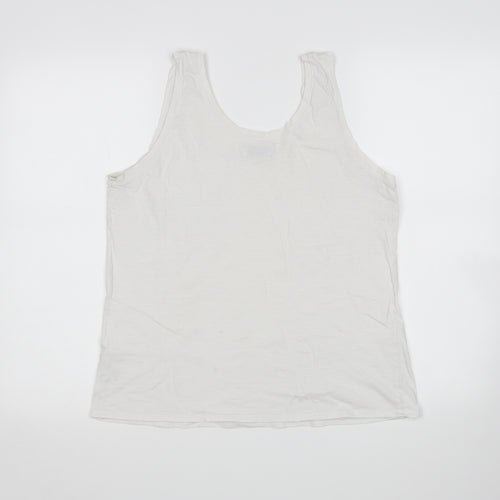 Papaya Womens White   Basic Tank Size 14
