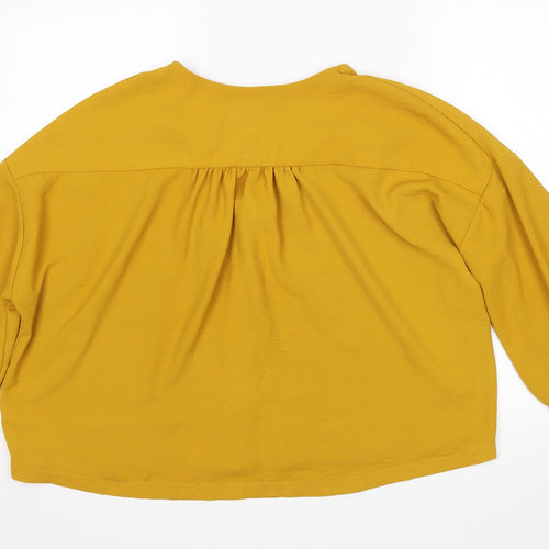 Primark Womens Yellow   Basic Button-Up Size 16