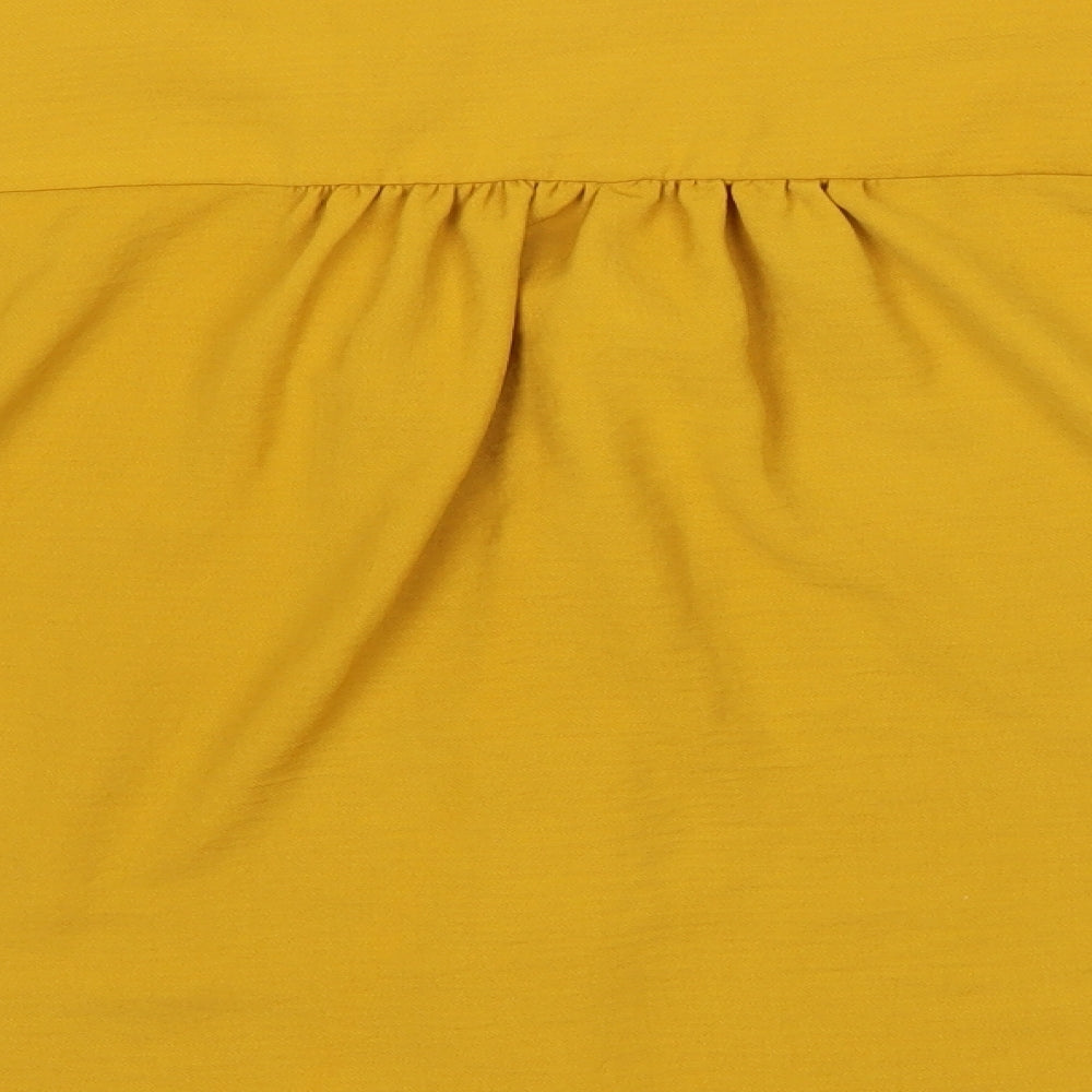 Primark Womens Yellow   Basic Button-Up Size 16