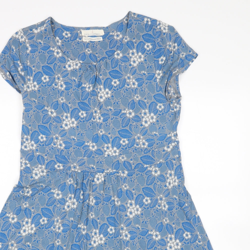 Seasalt  Womens Blue Floral  Fit & Flare  Size 14