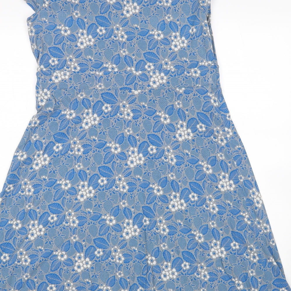Seasalt  Womens Blue Floral  Fit & Flare  Size 14