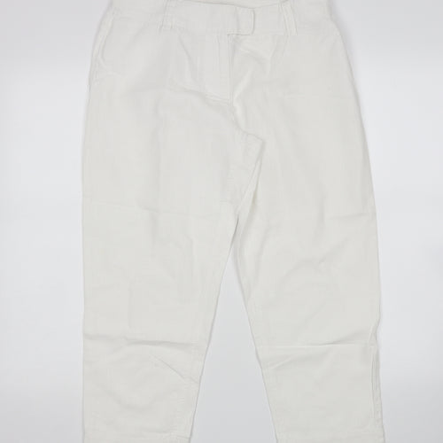 Bona parte Womens White   Cropped Trousers Size 12 L23 in