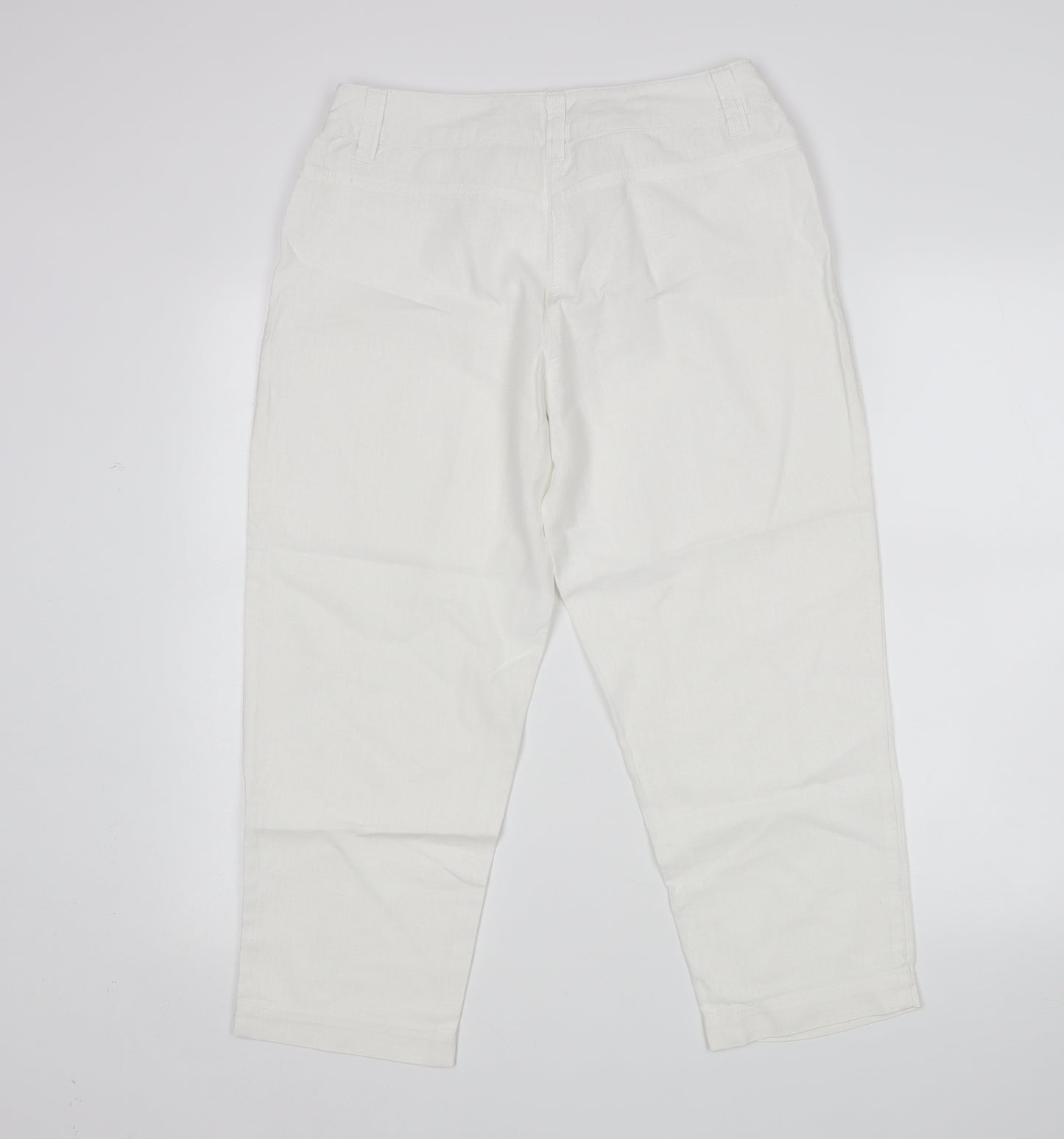 Bona parte Womens White   Cropped Trousers Size 12 L23 in