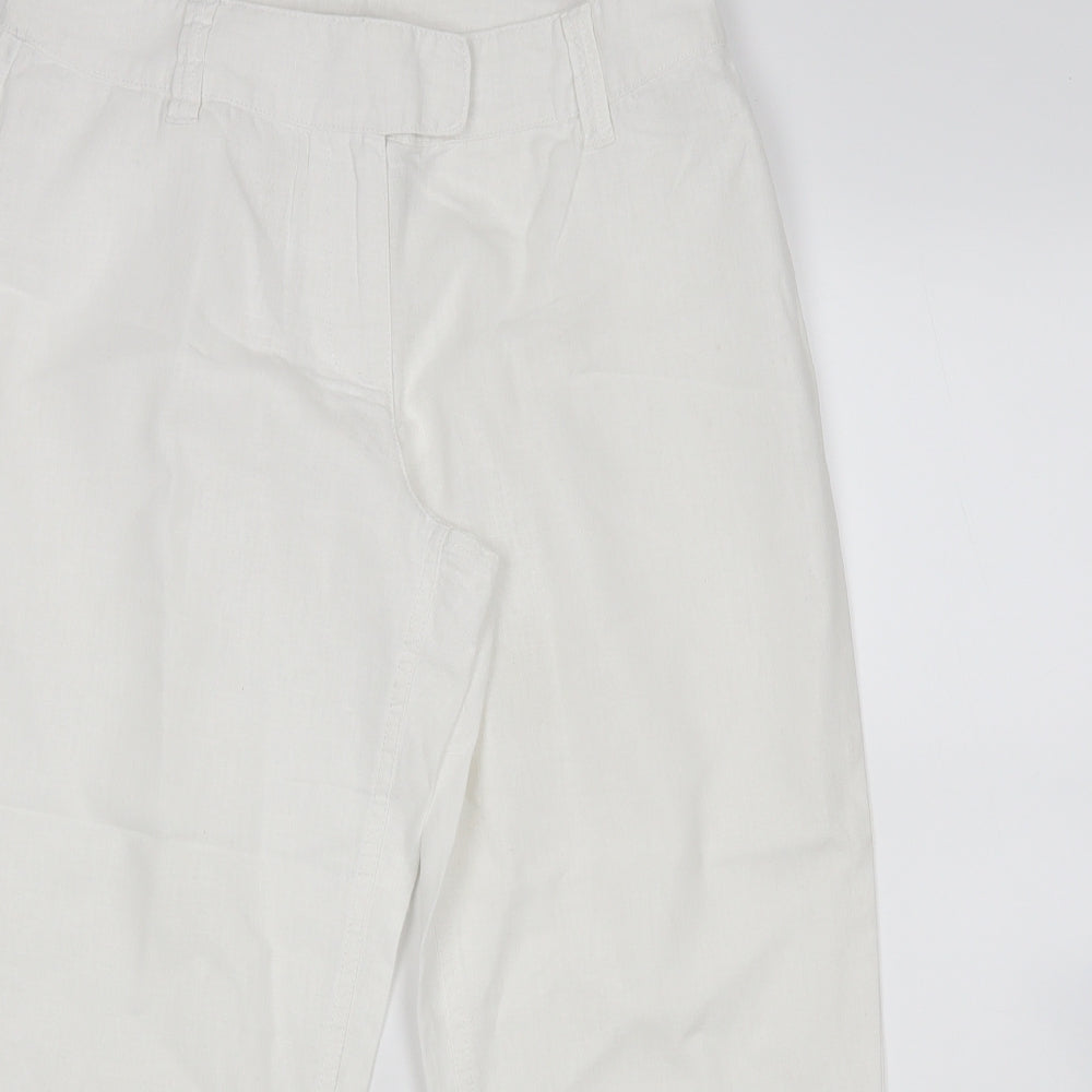 Bona parte Womens White   Cropped Trousers Size 12 L23 in