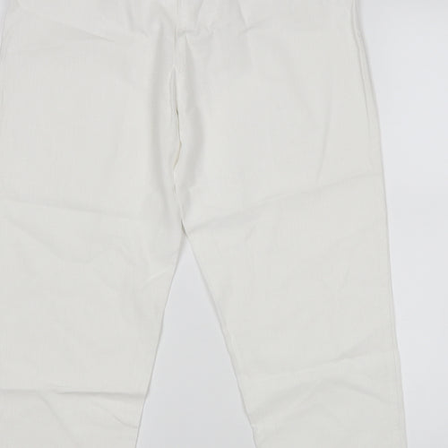 Bona parte Womens White   Cropped Trousers Size 12 L23 in