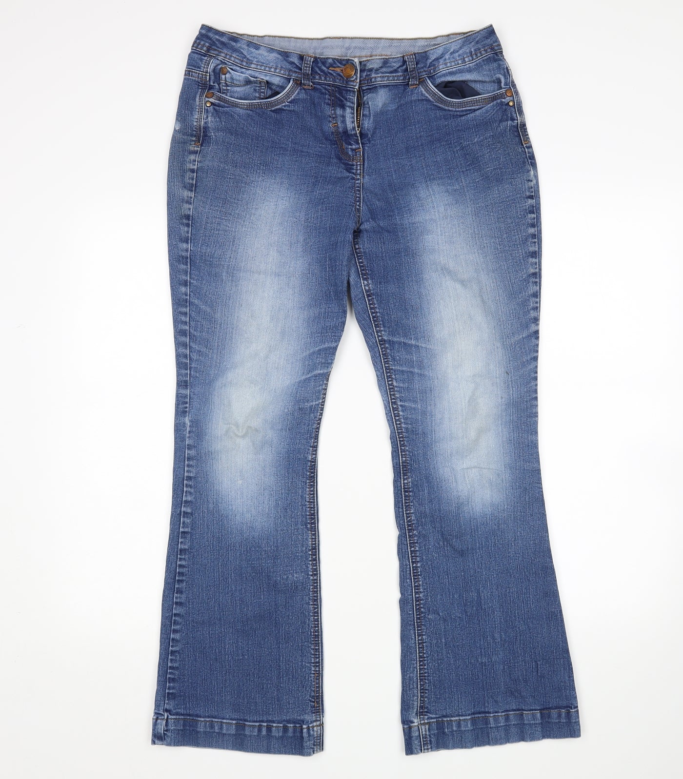 George Womens Blue   Bootcut Jeans Size 14 L28 in