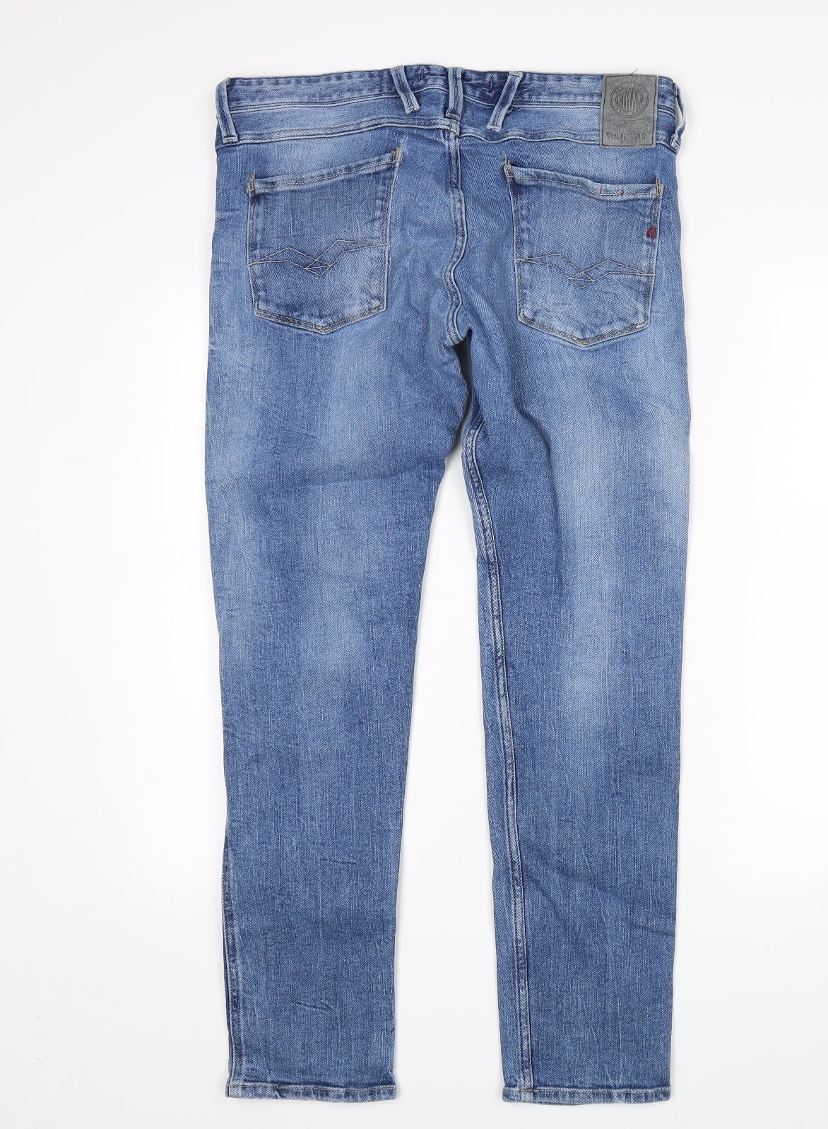 Replay Mens Blue   Straight Jeans Size 34 L32 in