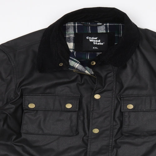 Cedar Wood State Mens Black   Jacket  Size 2XL