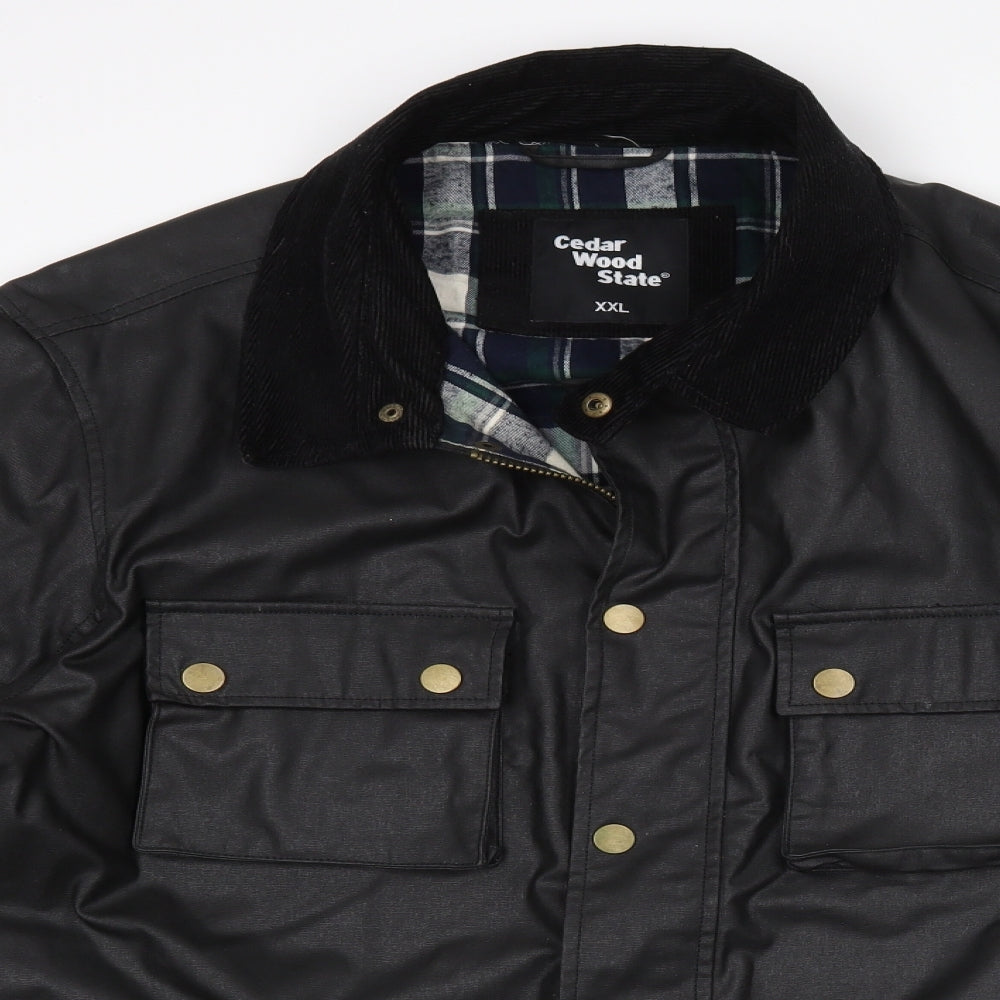 Cedar Wood State Mens Black   Jacket  Size 2XL