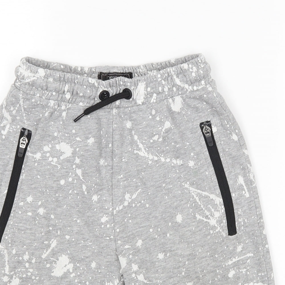NEXT Boys Grey   Sweat Shorts Size 9 Years - paint splatter