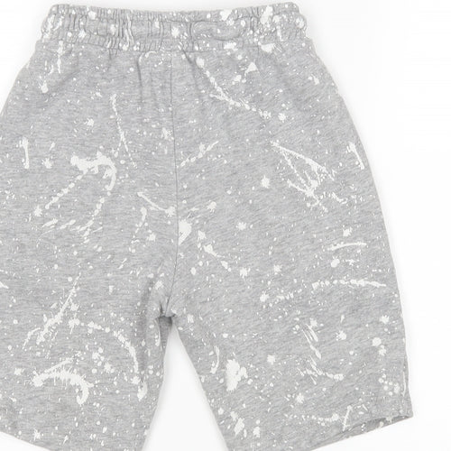 NEXT Boys Grey   Sweat Shorts Size 9 Years - paint splatter