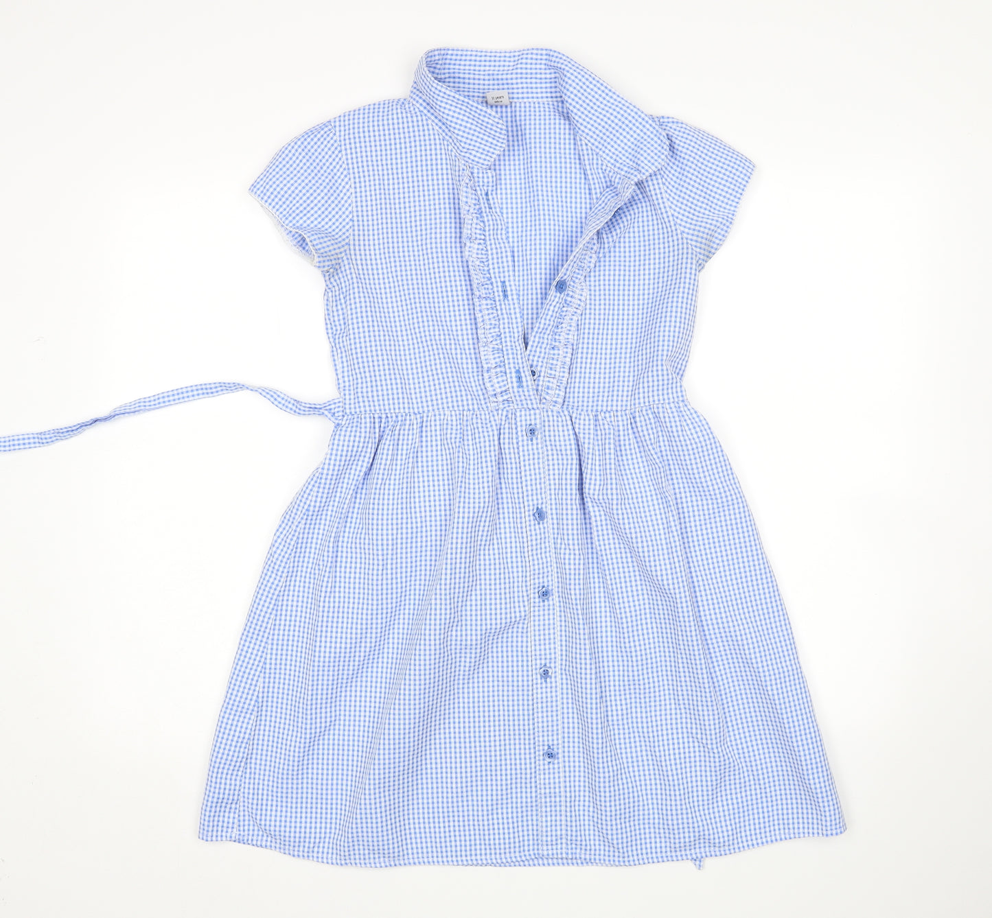 TU Girls Blue Check  A-Line  Size 11 Years  - School Wear