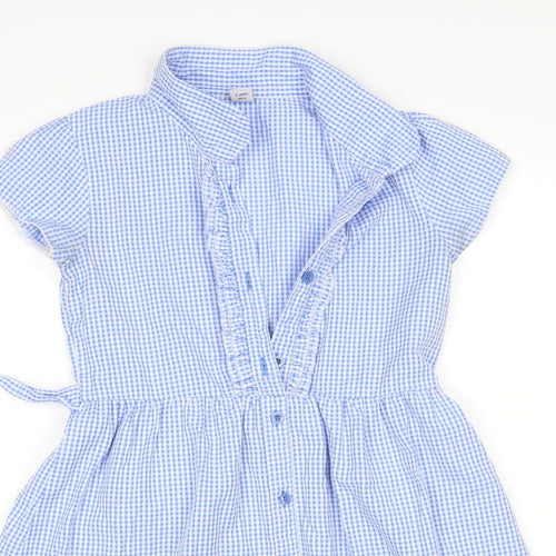 TU Girls Blue Check  A-Line  Size 11 Years  - School Wear