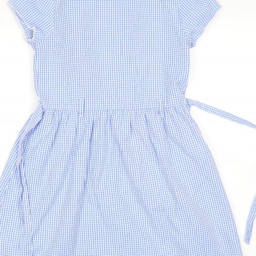 TU Girls Blue Check  A-Line  Size 11 Years  - School Wear