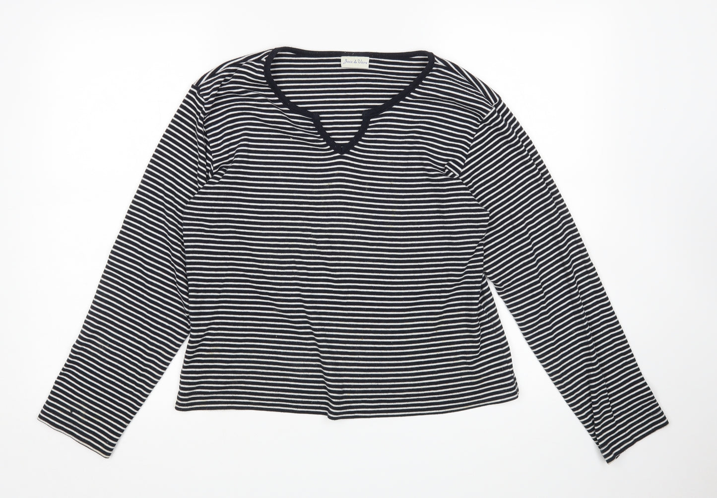JOIE DE VIURE Womens Multicoloured Striped  Pullover Jumper Size 16