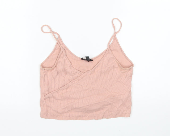 Topshop Womens Pink Cropped Tank Size 8