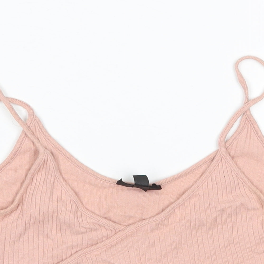 Topshop Womens Pink   Cropped Tank Size 8