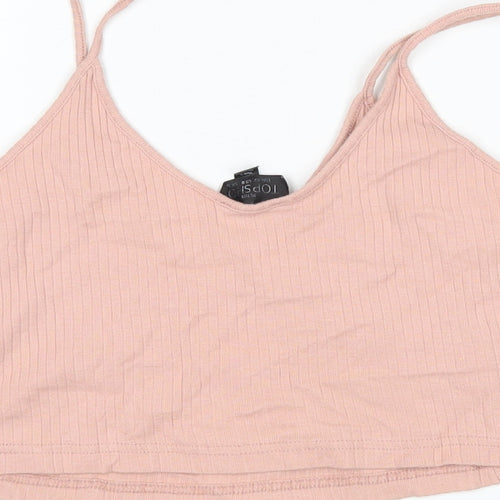 Topshop Womens Pink   Cropped Tank Size 8