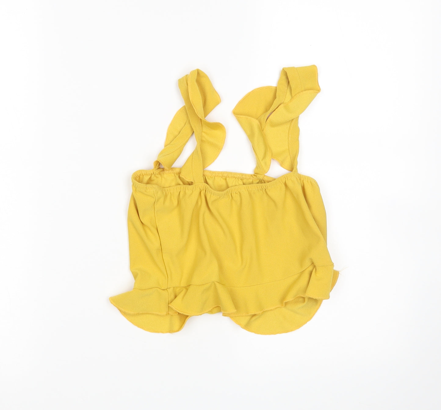 PRETTYLITTLETHING Womens Yellow   Cropped Tank Size 12