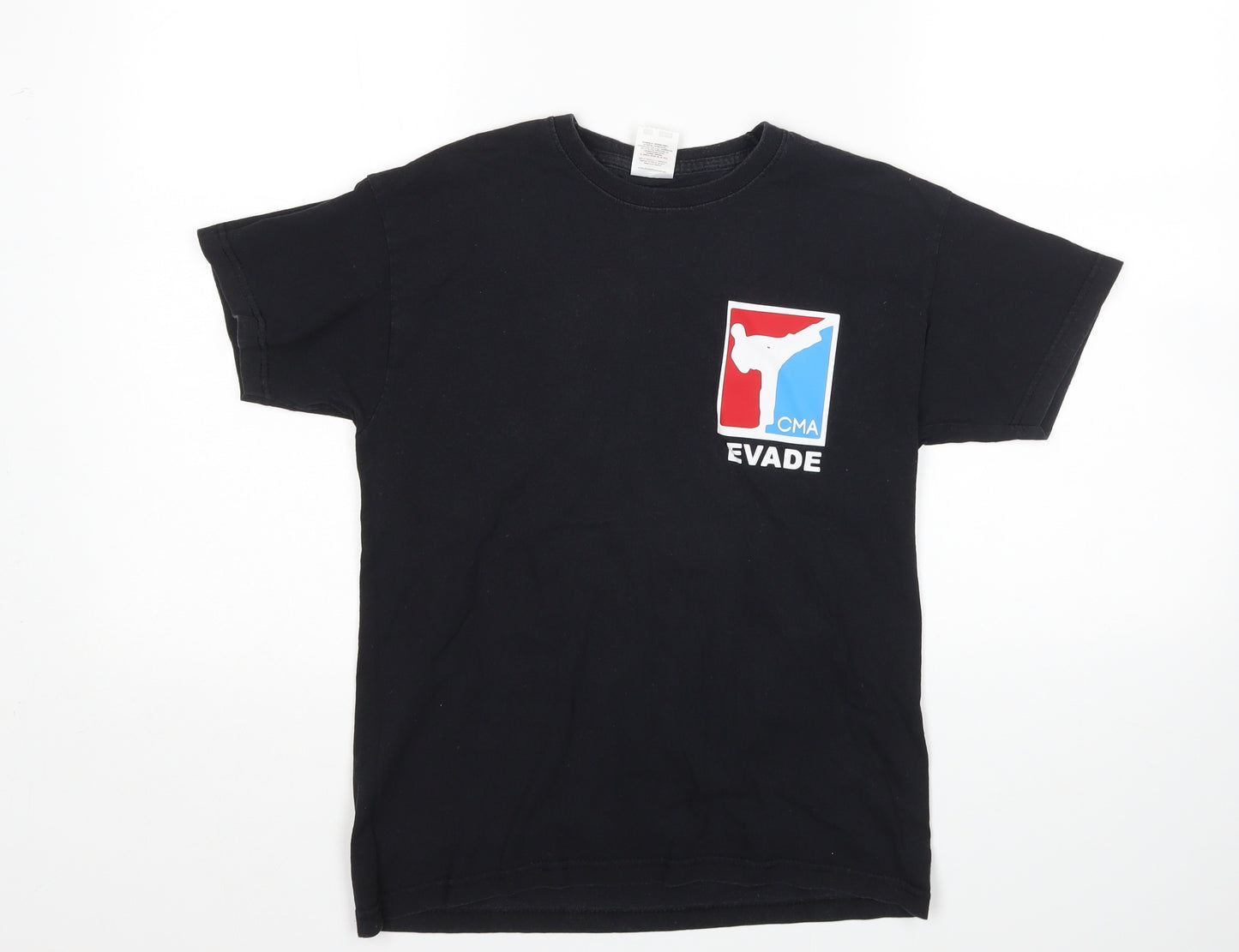 Fruit of the Loom Boys Black   Basic T-Shirt Size 9-10 Years  - Evade Martial Arts