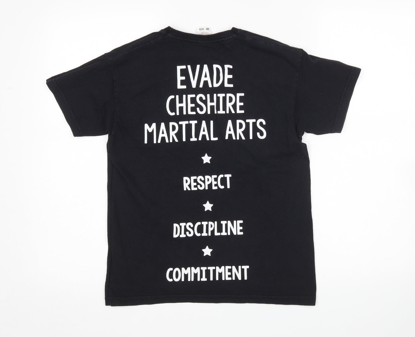Fruit of the Loom Boys Black   Basic T-Shirt Size 9-10 Years  - Evade Martial Arts