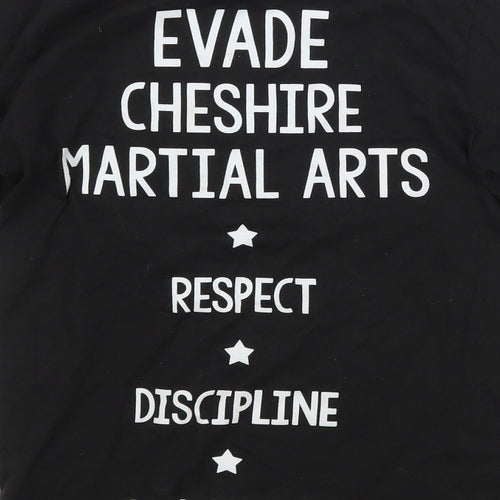 Preworn Boys Black   Basic T-Shirt Size 10 Years  - Evade Martial Arts